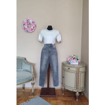 Mom fit farmer szürke