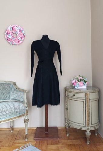 Cozy kötött ruha fekete