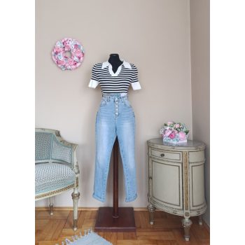 Mom fit farmer világoskék