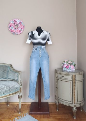 Mom fit farmer világoskék