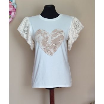 Pamut felső szívvel