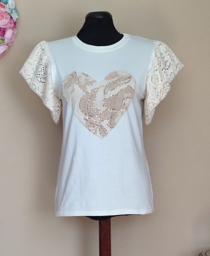 Pamut felső szívvel