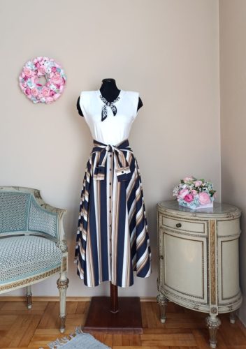 Csíkos szoknya (pamutvászon)