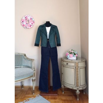 Dia velúr hatású kabátka zöld