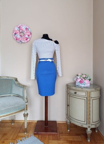 Ella pöttyös felső fehér