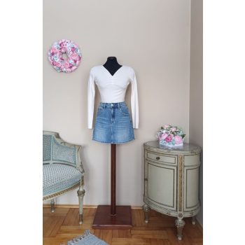 Szegecses farmerszoknya (mini)