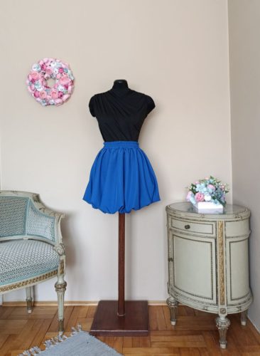 Anina ráncolt felső fekete