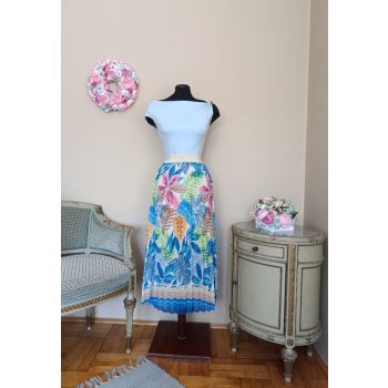 Virágos pliszírozott szoknya