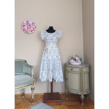 Kék mintás madeira ruha