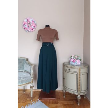 Extra bő szárú nadrág zöld