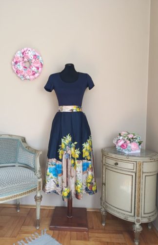 Citromos pamutvászon szoknya