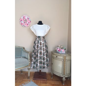 Mintás pamutvászon szoknya