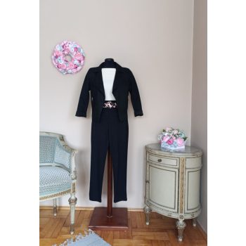 Dia velúr hatású kabátka fekete