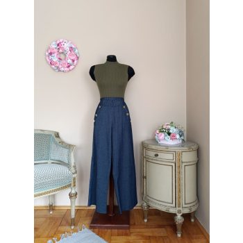 Ujjatlan felső keki (kötött)