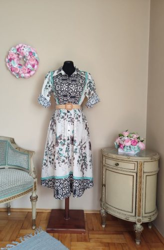 Blu Royal midi ruha övvel