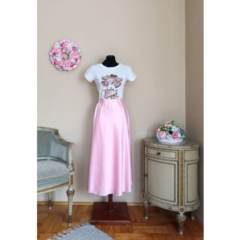 Satin szoknya rózsaszín